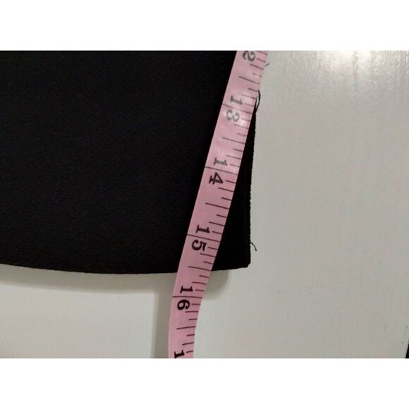 Vtg Emma James Womens Pants Sz 8 Black Crepe Straight Dressy Narrow - Picture 10 of 11